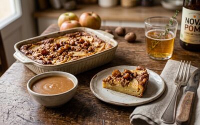 Clafoutis praliné de pommes au beurre salé