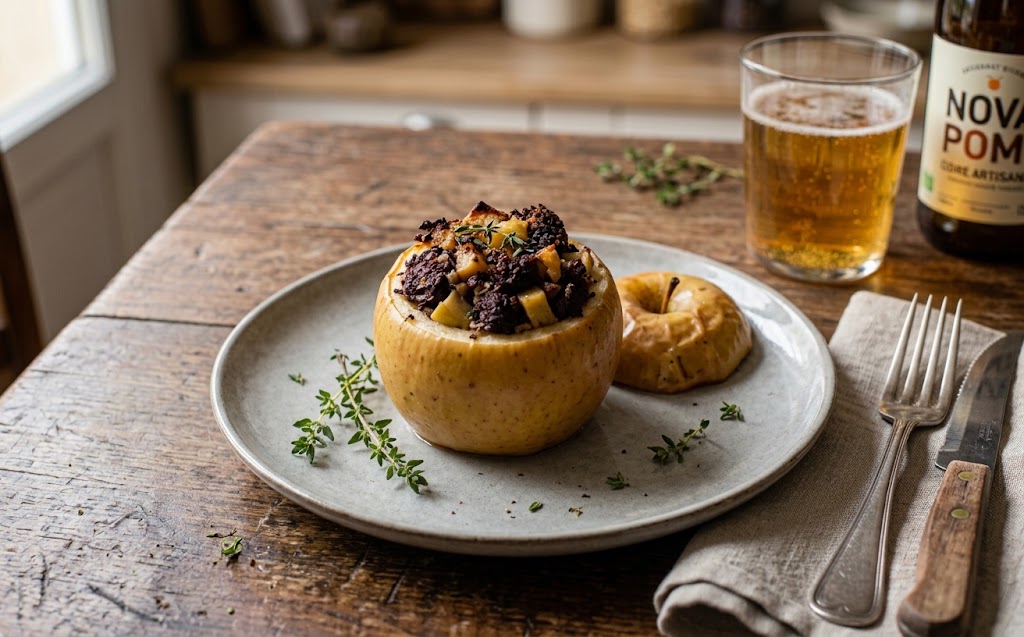 Pommes farcies au boudin noir