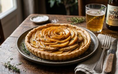 Tarte au foie gras et aux pommes